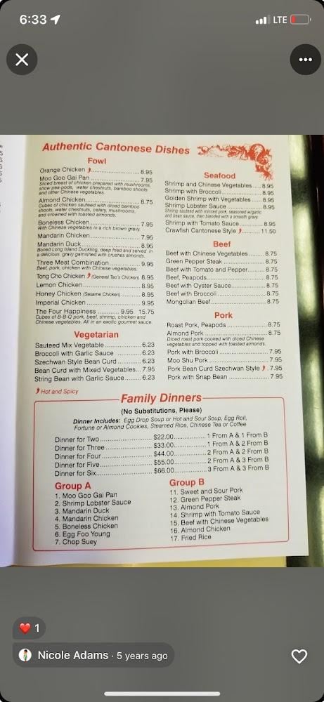 Chinese Inn-Nicholson Menu image 3